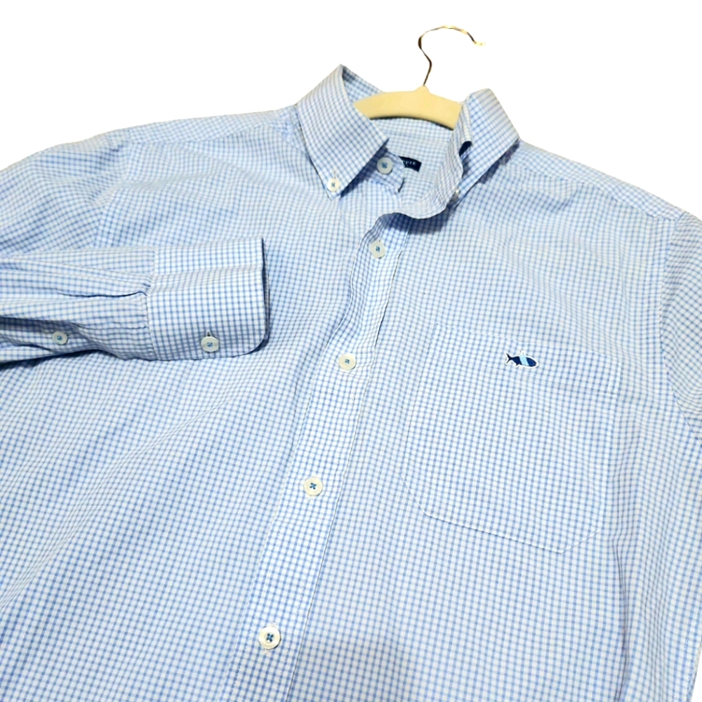 Fish Hippie Men's Blue and White Black Size‎ Small